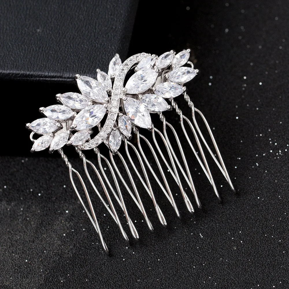 Женская свадебная тиара гребень с фианитом аксессуар для волос|tiara headpiece|wedding hair