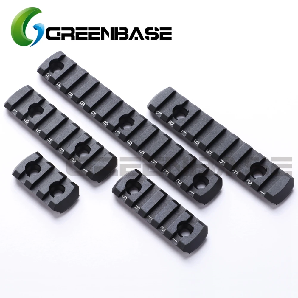 

Greenbase Ultrathin MLOK Rail Section M-lok Handguard 20mm Picatinny Rail Adapter 3/5/7/9/13 Slot Tactical Rail Base