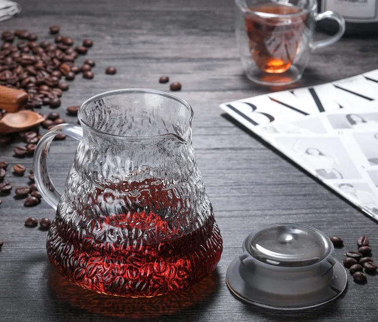 V60 залить над стеклянным кофейником фильтр диапазон стекла кофе пивоварения сервер графин ручной капельный чайник пивоварня бариста Перколятор
