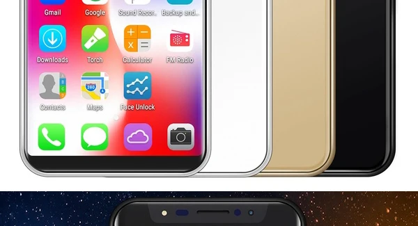 Красивый смартфон XS Тип D 5," дюймовый HD полный экран мобильный телефон Лицо ID Смартфон Датчик гравитации сотовый телефон 3,5 мм эрафон