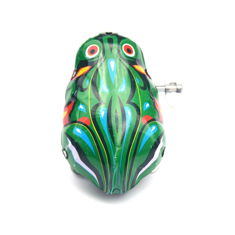 Винтажная ветряная крыса лягушка модель Прыжки мышь заводные оловянные игрушки