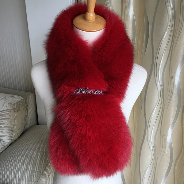 ZDFURS* Зимний натуральный Лисий мех шаль модный воротник длинный меховой шарф женский лисий мех кольцо украшение пальто меховой воротник