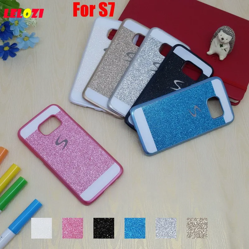 Lelozi Bling блестящие Футляр ПК девушка capinha Etui чехол Fundas Капа для Samsung Galaxy S7 SM G930