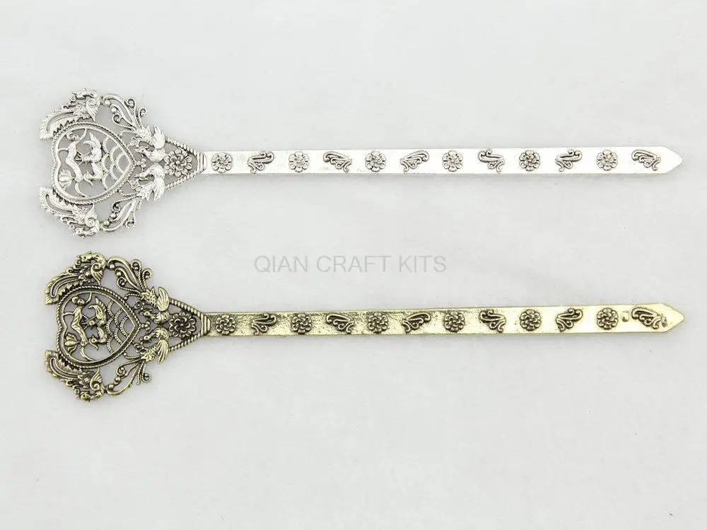 

set of 6pcs bookmark 133mm antique bronze silver zinc alloy Charm DIY Supplies jewelry accessories AY0475