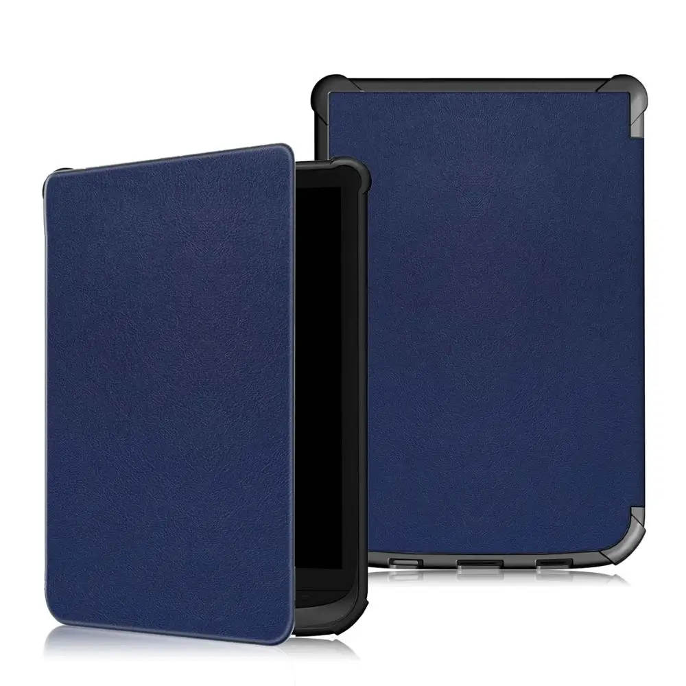 PKB627-TPU-Darkblue Чехол для карманной книги 627 616 632, ультра тонкий магнитный смарт-чехол из ПУ кожи для карманной книги Touch Lux 4/Базовая Lux 2/сенсорный экран HD 3 Чехол - Цвет: PKB627-TPU-Darkblue