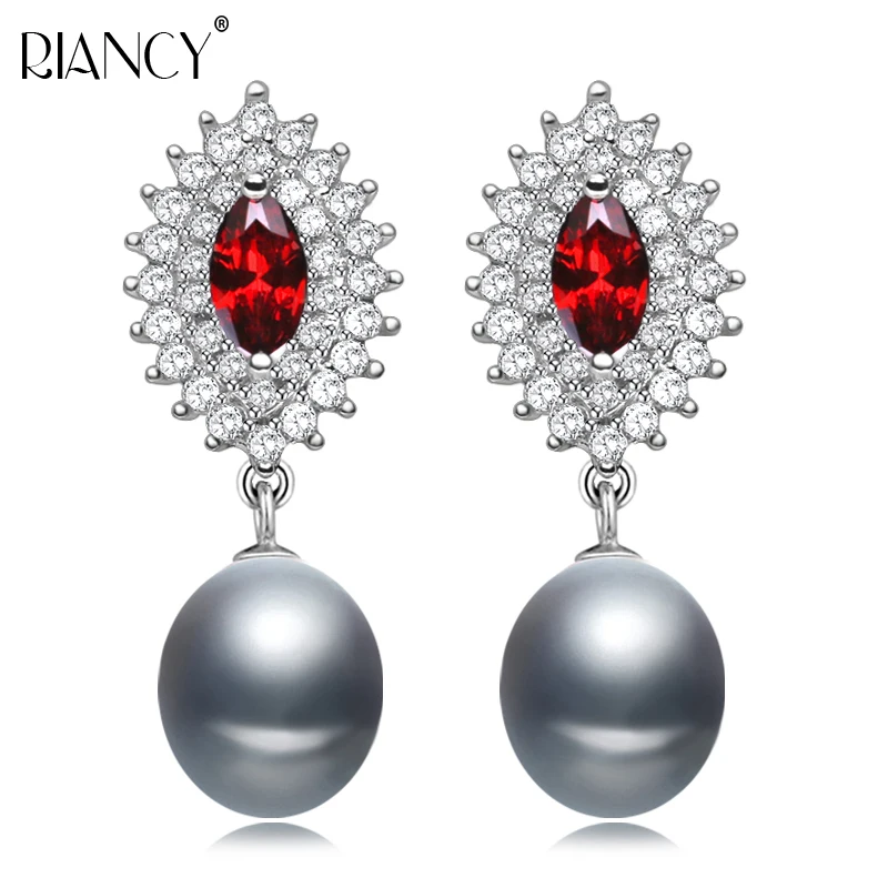 Fashion Natural Freshwater Pearl Stud Earring 925 Sterling Silver Jewelry high quality pearl jewelry for mother birthday gift | Украшения и