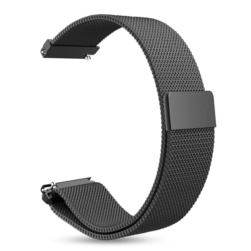 black 22 мм 20 мм для samsung gear sport S2 S3 Frontier классический наручный ремешок для huami amazfit ремешок Bip huawei galaxy watch active 46 мм - Цвет ремешка: black