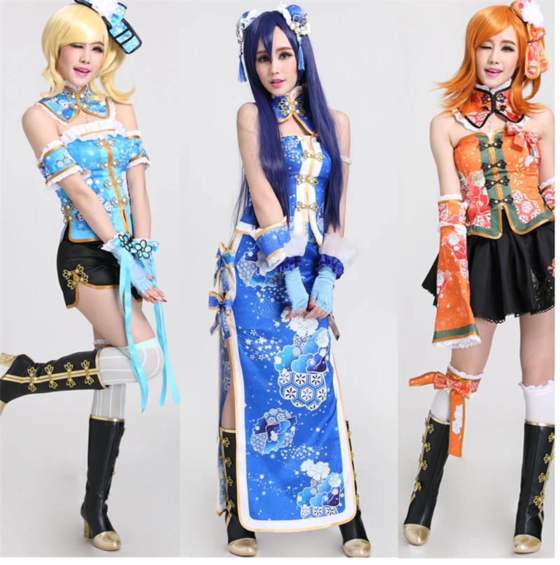 Обувь для костюмированной вечеринки Love Live Cheongsam Awakening All Member Nozomi Eli Nico Kotori Umi Honoka Maki