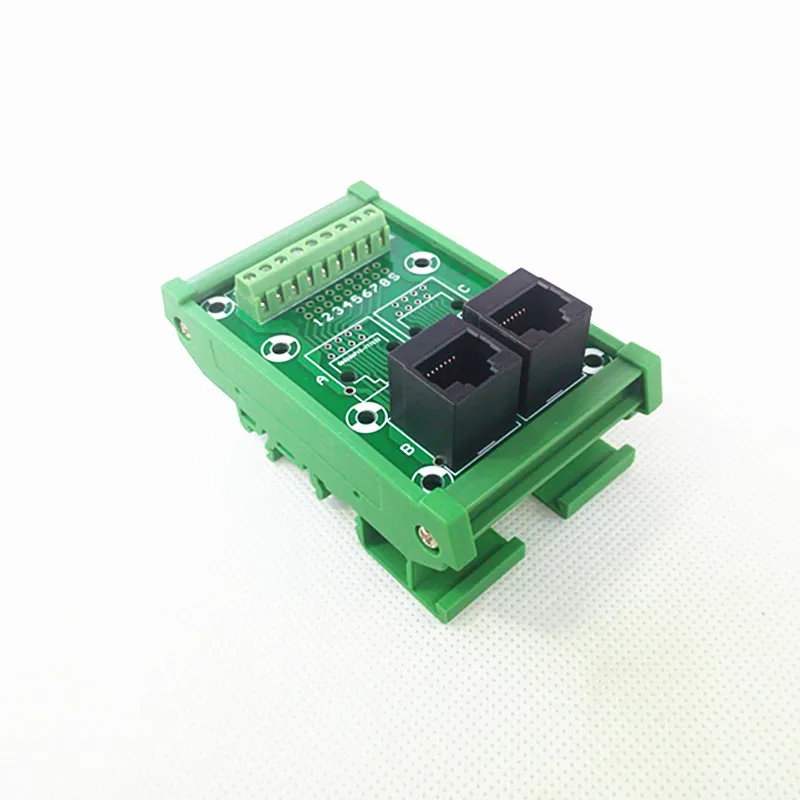 Модуль RJ45 с din рейкой разъем 8P8C 2 сторонняя шина Клеммная колодка разъем.|terminal