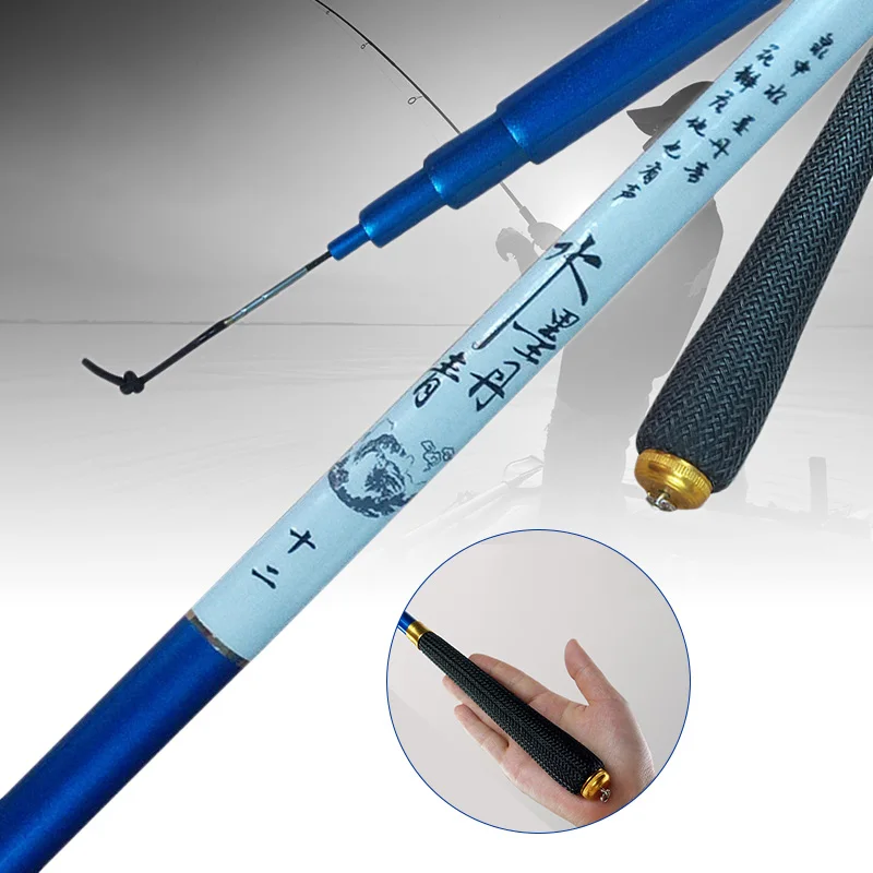 Новинка 2019 карбоновая удочка портативная телескопическая жесткая для речной и