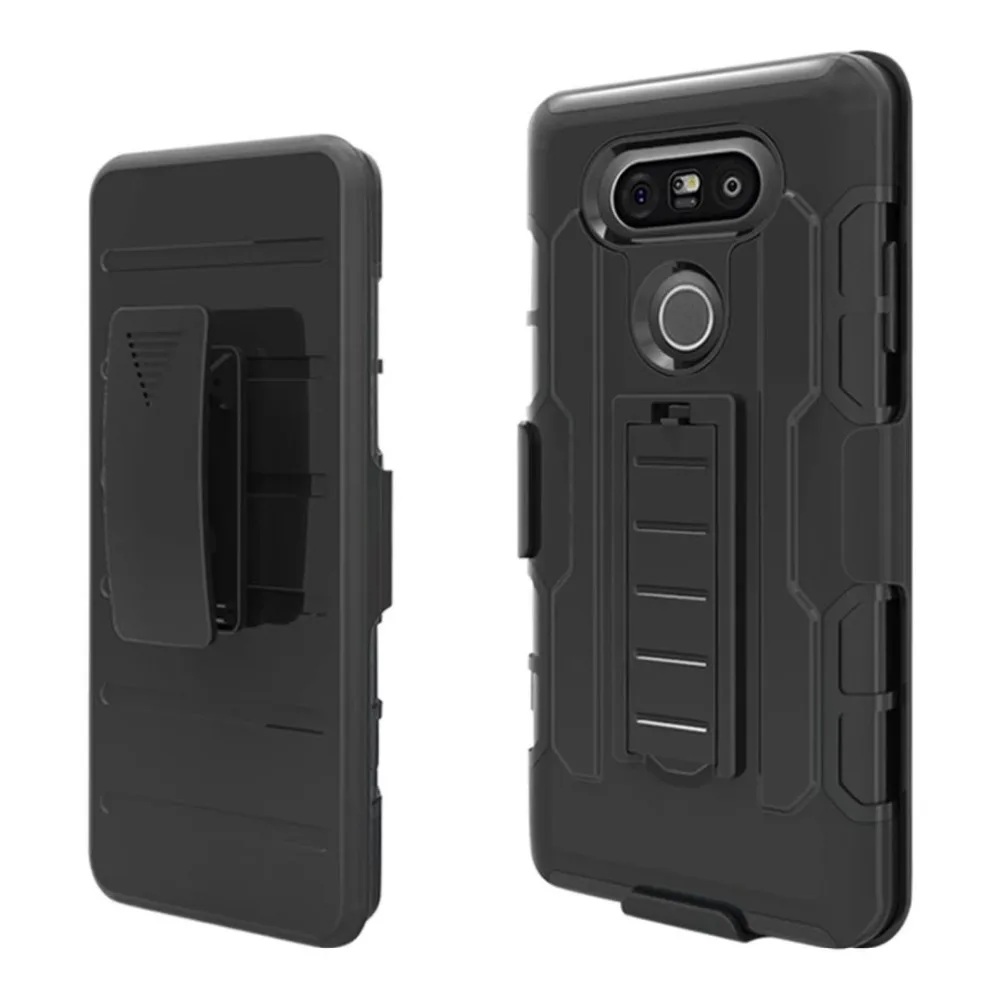 Противоударный чехол для LG G8, G7, G6, G5, Thinq, гибридный бронированный чехол с подставкой, пластиковый зажим для ремня, чехол-кобура для LG K10 V20 V30 Stylo 5 4 3