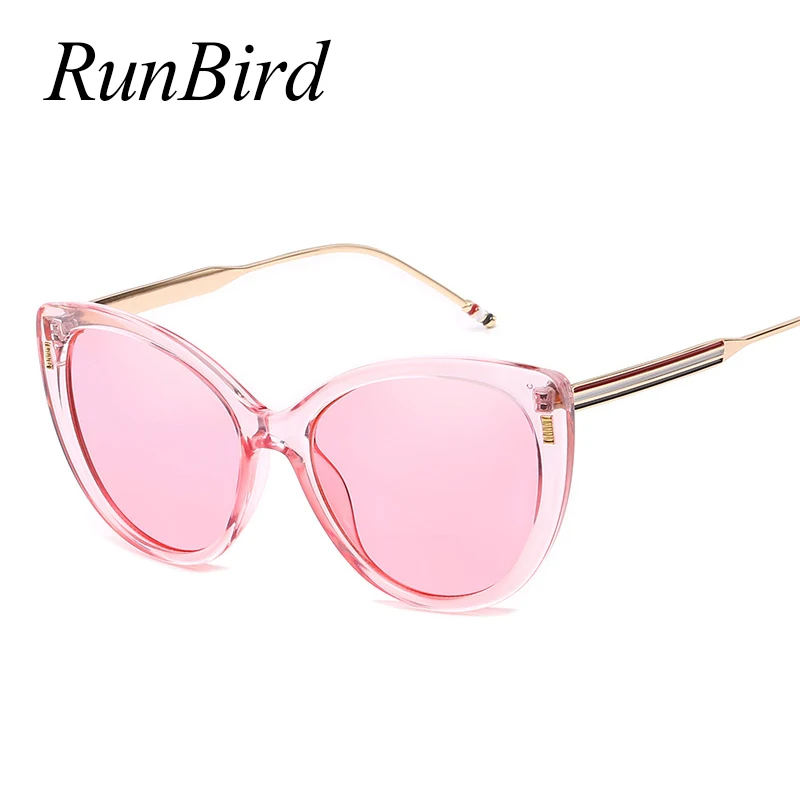 RunBird трендовые Для женщин солнцезащитные очки &quotкошачий глаз&quot металлическая