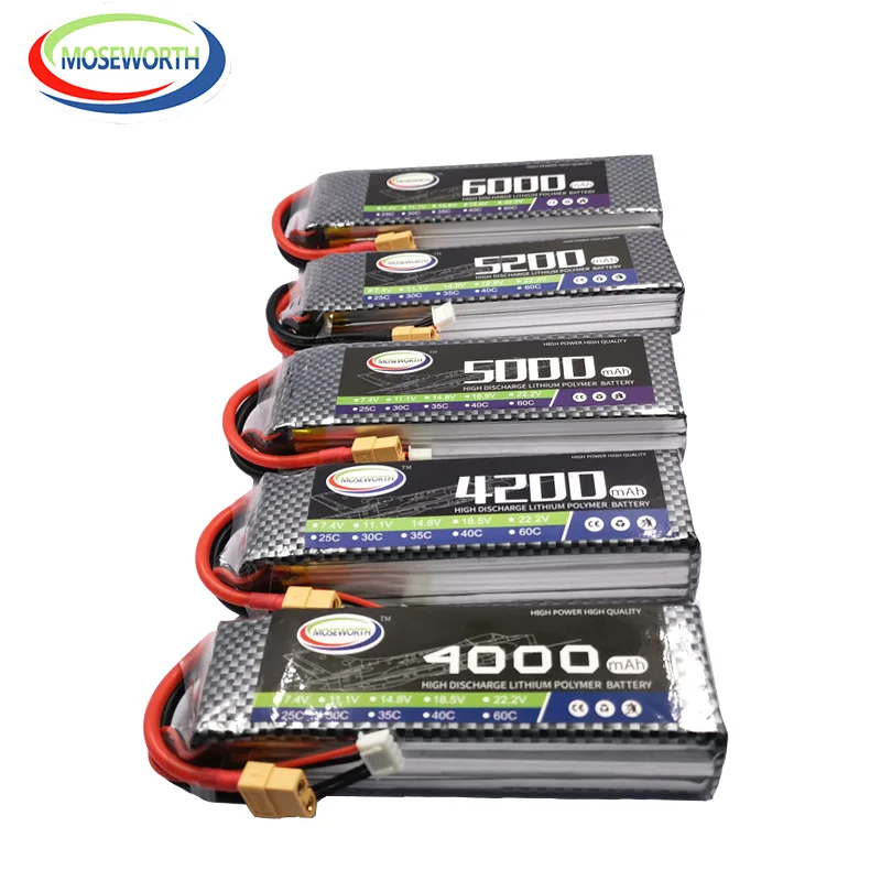 Аккумулятор LiPo 3S11.1V 1800 2200 3000 3800 4500 5200 6000 мАч 30C 40C 60C для радиоуправляемого самолета