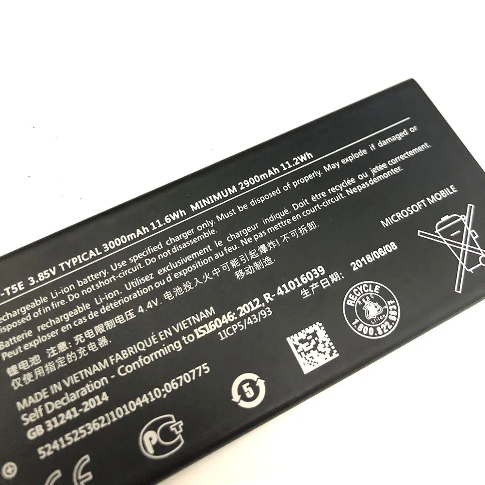 3000 мАч BV-T5E BVT5E BV T5E сменная батарея для microsoft Lumia 950 RM-1106 RM-1104 RM-110 McLa батарея