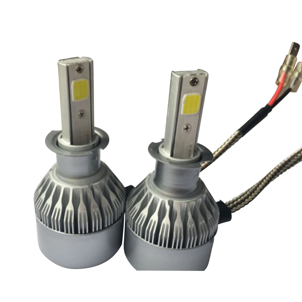 COB H1 H4 H3 H7 9005 9006 C6 Bulb Headlamp Light Car HeadLight Bulbs 6500K 12V Led Automobiles Fog Lamp Styling Super Bright | Автомобили