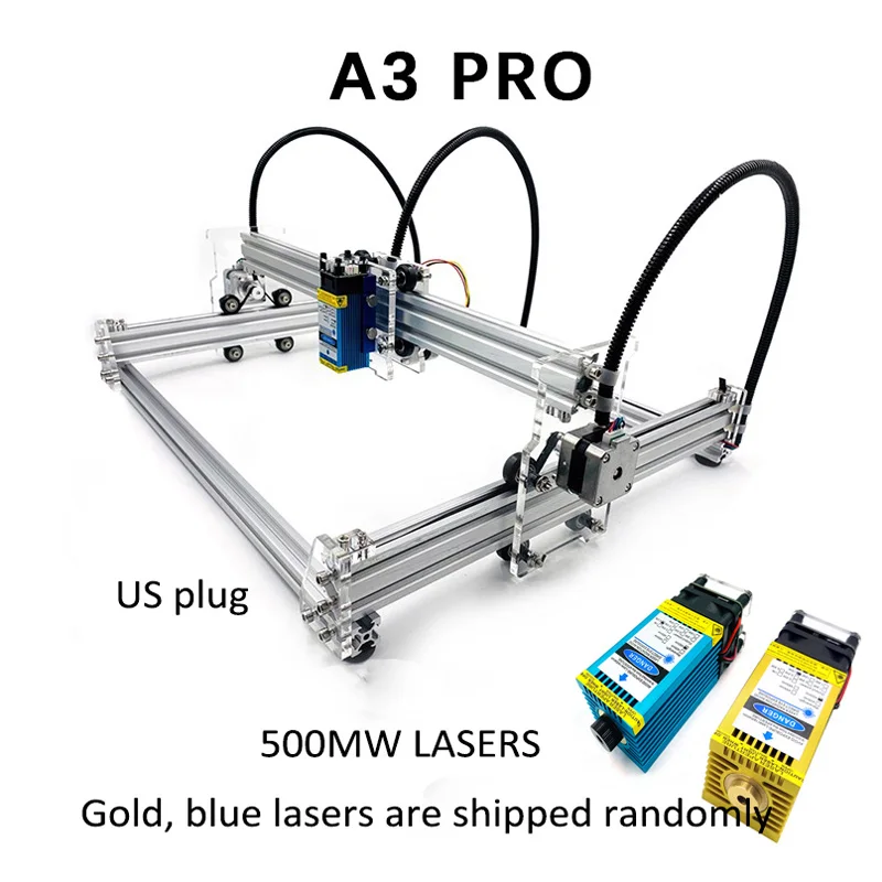 02 A3 Pro мини станок для лазерной резки 2,5 МВт/5500wm/3500wm/5500 МВт/7 Вт/15 Вт лазерная головка DIY Лазерный станок лазерный гравер 15 Вт для резки древесины - Цвет: 02