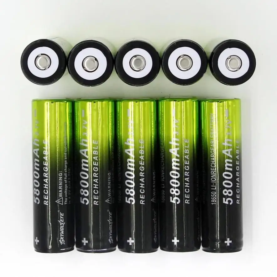10 шт SKYWOLFEYE 5800 mAh Li Ion 18650 3 7 V аккумуляторная батарея для факела наружная лампа