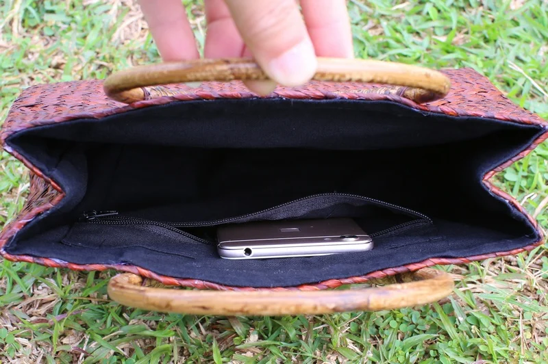 Водоросли ручной работы сплетенный китайский стиль ретро Женская сумка праздник