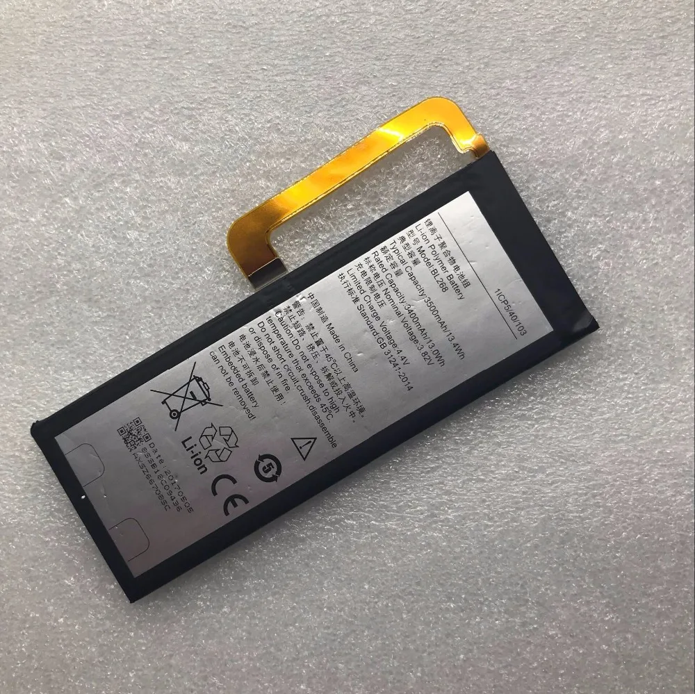 Горячая новинка 100% оригинальная запасная батарея BL268 3500 мАч для lenovo Z2 смартфон с |