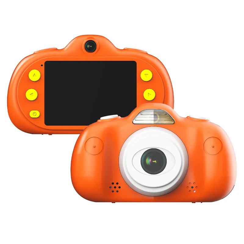 orange Мини 8.0MP сенсорный экран крутая детская HD цифровая камера портативная полноцветная 2," ЖК-камера милый День рождения/Рождественский подарок - Цвет: orange