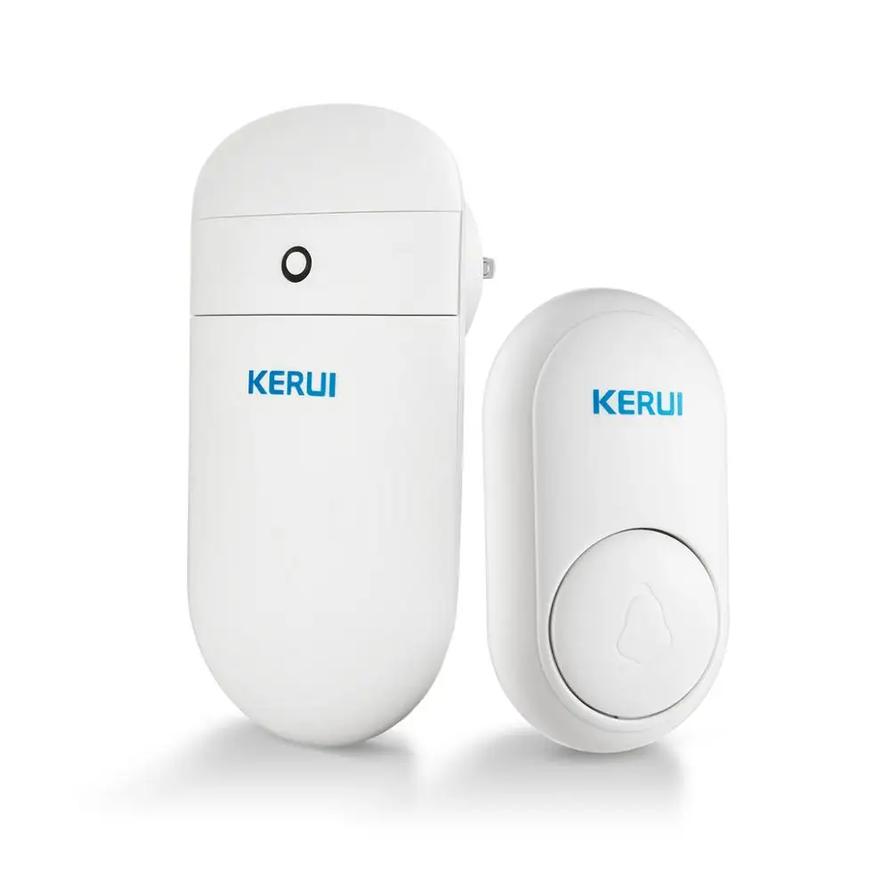 1 Receiver 1 Button KERUI дверной звонок M518 самогенерирующий цветной индикатор с функцией памяти 52 дополнительный тембр Защита окружающей среды дверные звонки - Цвет: 1 Receiver 1 Button
