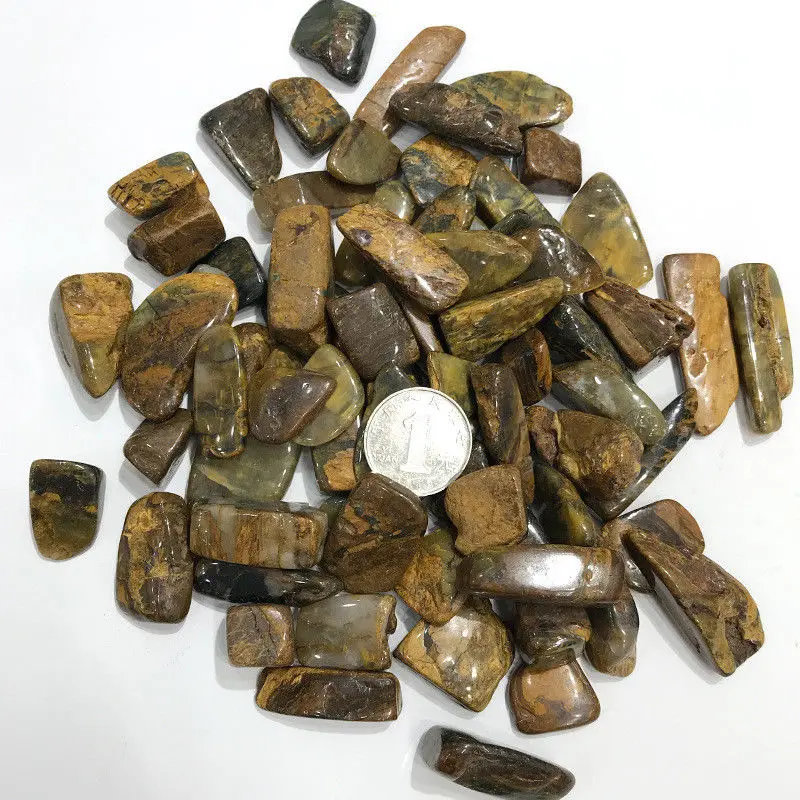

Wholesale 50g 3 Size Rare Natural Yellow Pietersite Tumbled Crystals Quartz Gravel Stone Quartz Crystals Natural Stones