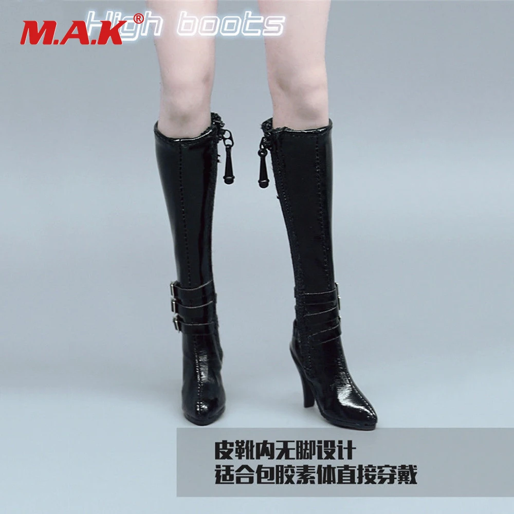 

ZY1008 1:6 Scale Figure Accessory High Heels Long Boots Hollow Shoes Black/White/Red Color for 12 inches Action Figure Body
