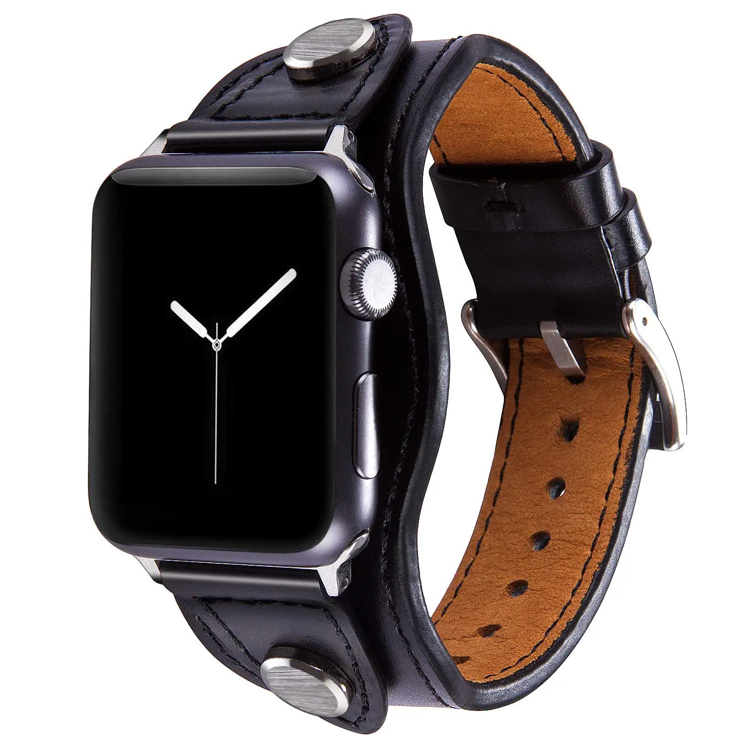 Браслеты-манжеты для Apple Watch 38 мм 42 мм 40 мм 44 мм Iwatch серии 5 4 3 2 1, кожаный браслет для мужчин и женщин