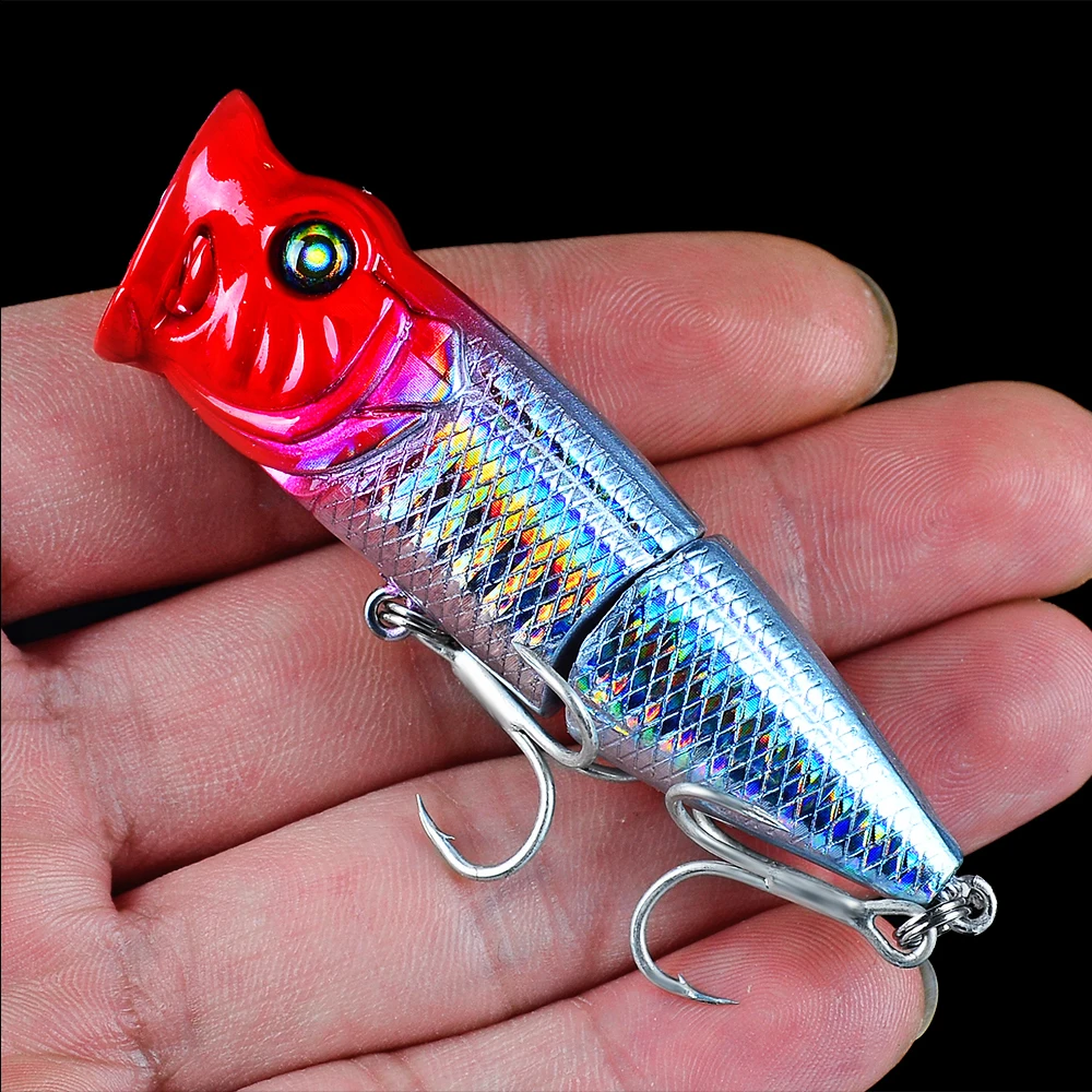 FLYBASS 1 шт. рыболовные снасти Поппер приманки 8 цветов см 3 15 &quot/0 41 oz 11 5 г пластиковая