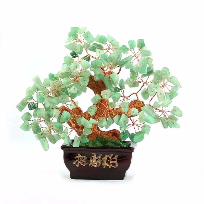 

natural crystal craft tree , the lucky feng shui tree as the mascot, bring in wealth and treasure fortune treegren-1708