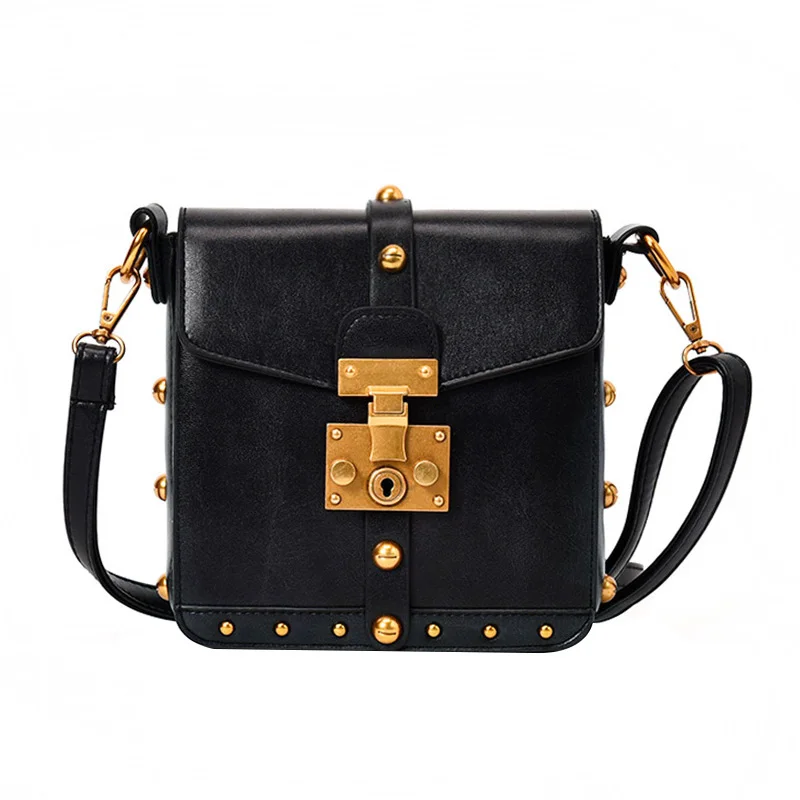 Новинка 2017 Люксовый бренд заклепки Сумка Женщины сумки маленькая жемчужина