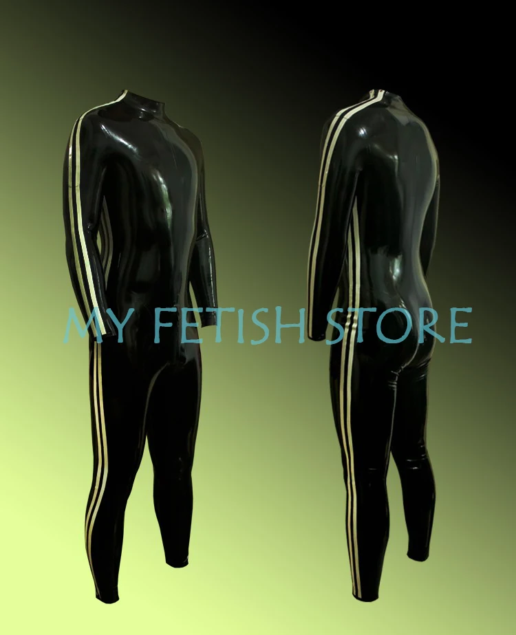 (RD814)Luxury Custom Top quality 100% natural latex full body rubber Second skin zentai catsuit  fetish wear