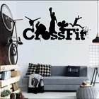 Крестообразный логотип, цитаты, эмблема для фитнеса, фотовес, Спортивная виниловая наклейка на стену для домашнего декора гостиной