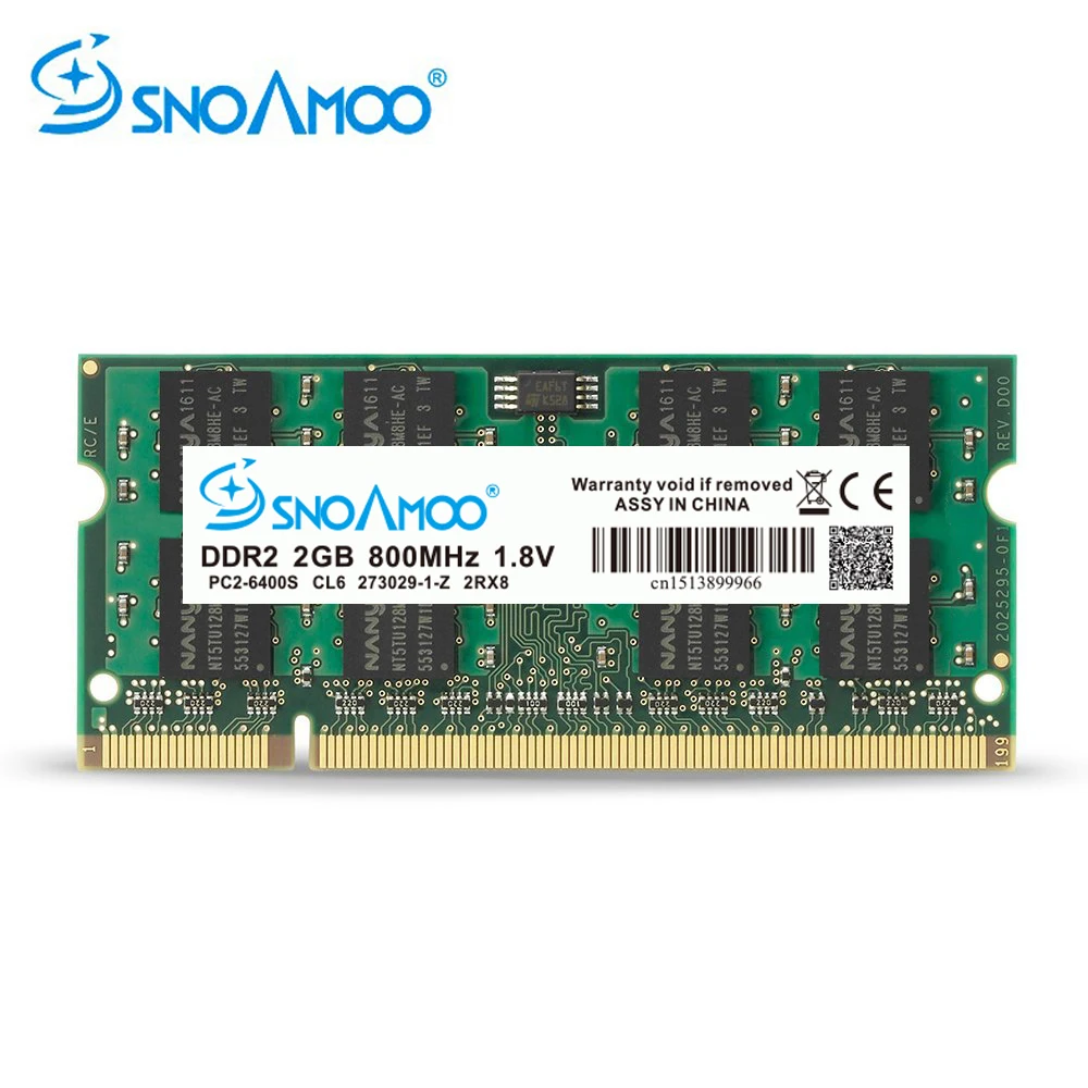 SNOAMOO RAMs DDR2 для ноутбука 2 Гб 667 МГц 800 PC2 5300S 200Pin CL5 CL6 1 8 в|Оперативная память| |