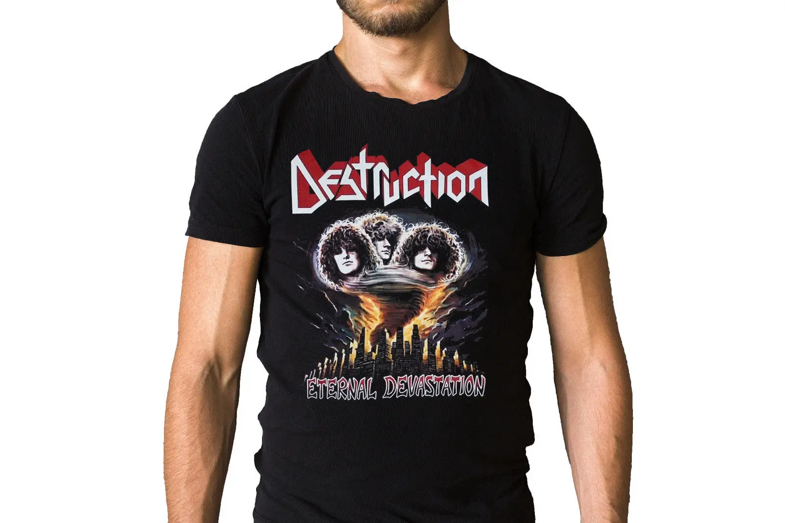 Destruction Eternal Devastation 1986 альбом Обложка Футболка мужская футболка принт хлопок