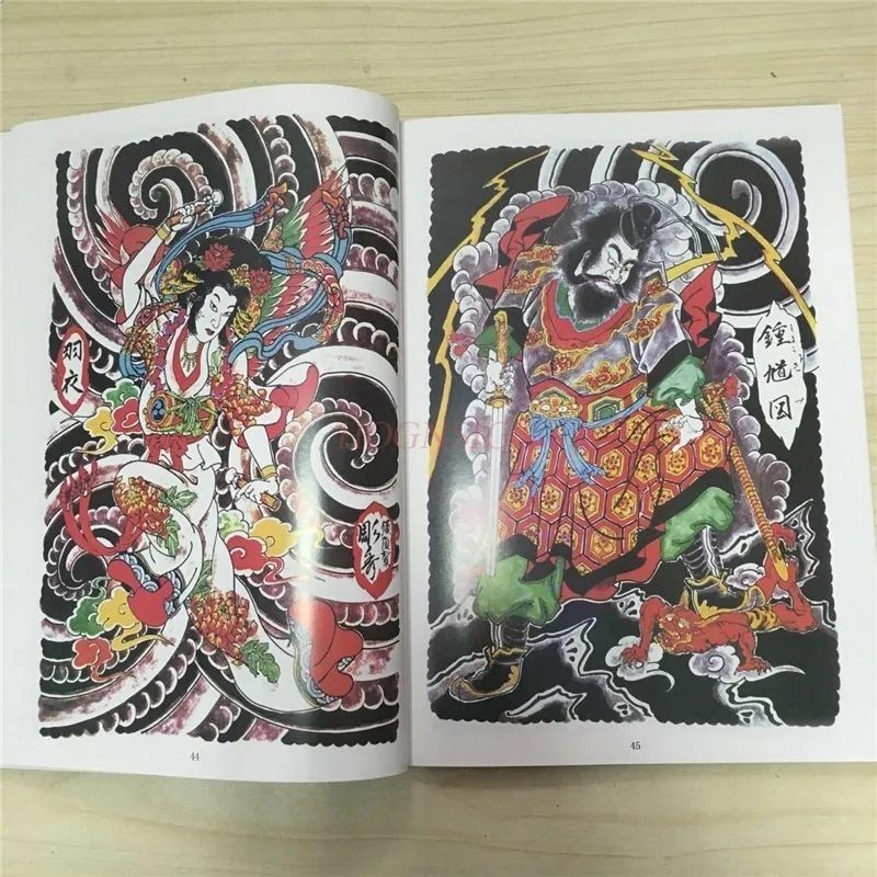 Товары для тату вышитые книги рукопись Книга Стиль Полный Задний журнал Атлас