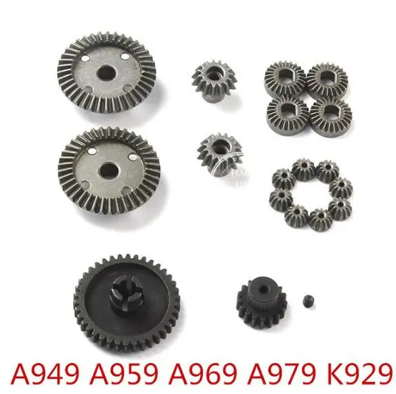 A series set 1 Обновление Металл передний дифференциал или шестерни для Wltoys A949 A959 A969 A979 A959-B A969-B A979-B RC автомобиль запасные части A949-23 A959-B-27 - Цвет: A series set 1