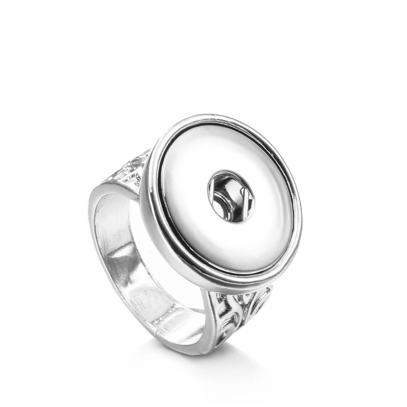 18 мм Серебряное кольцо на кнопках для женщин ювелирные изделия свадебной