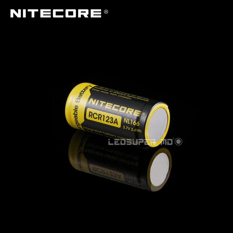 Оригинальный перезаряжаемый литий ионный аккумулятор Nitecore NL166 RCR123A 650 мАч 3 7 в Втч