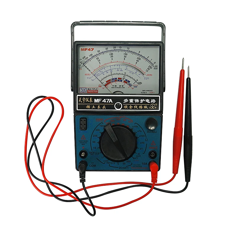 

High quality AC DC Electric Volt Ammeter Multimeter Analog MF47A Multitester ampere volt-ohm meter Capacity