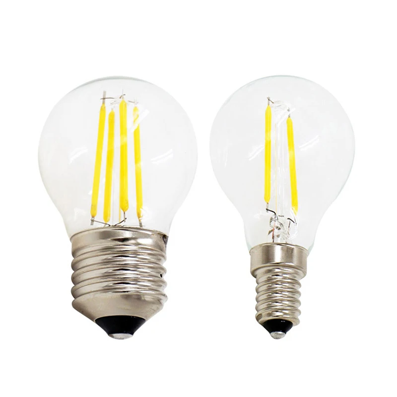Ретро Edison Светодиодный светильник накаливания G45 E27 E14 AC220V 2 Вт 4 Вт Холодный белый Теплый белый античный Лофт стиль лампада Bombilla Ампульный светильник