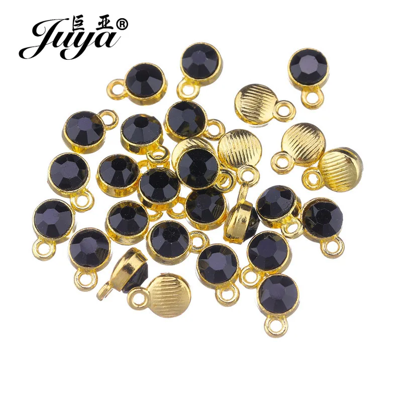 As picture JUYA 30 шт./лот ювелирные изделия DIY изготовление изделий красочный Хрусталь Камень Подвески ожерелье кулон браслет ручной работы аксессуары - Окраска металла: As picture