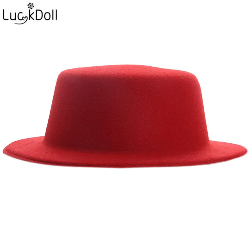 LUCKDOLL Новая модная шерстяная шляпа карамельных цветов с плоским верхом