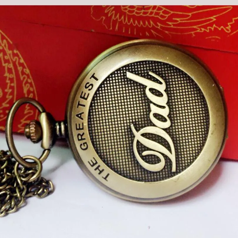 Moment # L05 2018 Grown Alloy Fashion Vintage Chain Retro The Greatest Pocket Watch Necklace For Grandpa Dad Gifts | Наручные часы