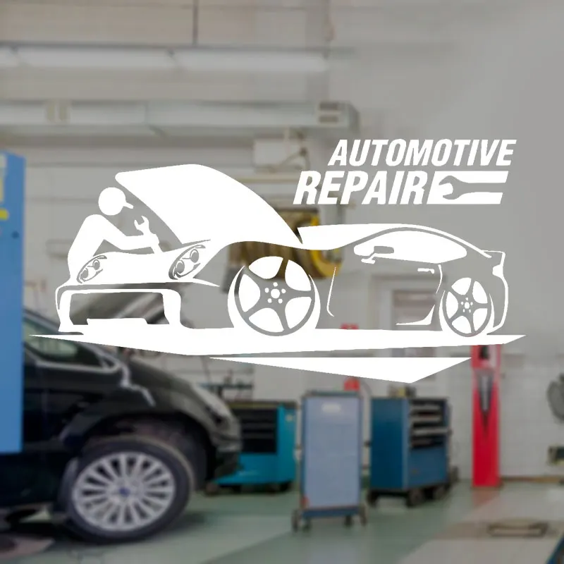 

Automotive Repair Car Service Garage Decal Vinyl Interior Window Sticker Garage Decor Mural Removable Wall Paper A103