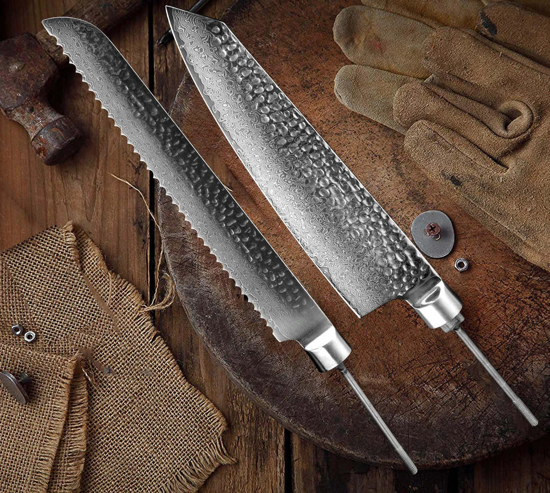 XITUO хлеб шеф повар нож хозяйственный santoku пустой Японии 67 слои Дамаск сталь sharp резка мяса фрукты пособия по кулинарии для резьбы по дереву DIY