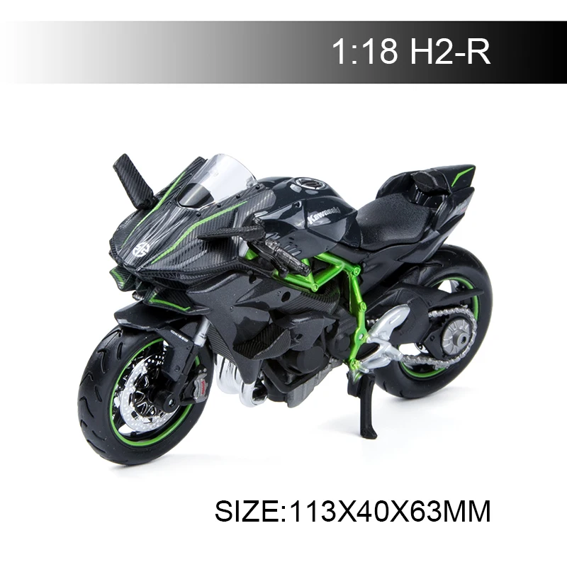 Maisto 1:18 модели мотоциклов Kawasaki Ninja H2R миниатюрные пластиковые Гоночные Игрушки из