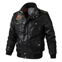men leather jacket spring fashion motorcycle outerwear bomber jackets vintage pu leather jacket coat male clothes plus szie 6xl