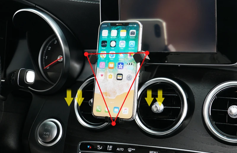 

Only fit 7 inch Screen! For Mercedes-Benz C-Class / GLC 2016 2017 2018 Car Air Vent Mount Phone Holder Mobile Phone Cradle