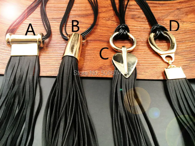 Женское длинное ожерелье с кисточками из сплава и кожи 11 видов|leather tassel necklace|tassel